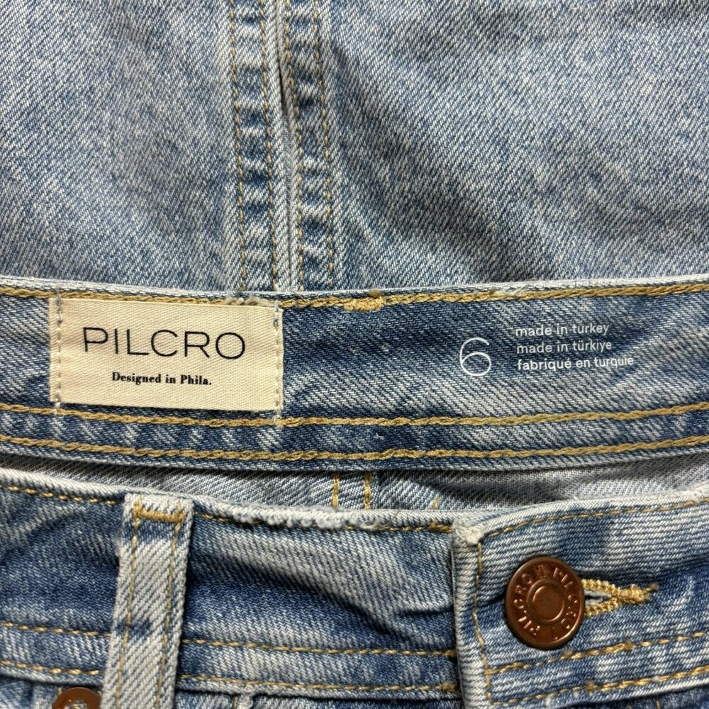 ANTHROPOLOGIE x PILCRO Skirt Womens 6 Denim Pocket Midi Western Boho Hippie - Picture 5 of 6